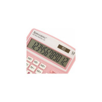 Настольный калькулятор BRAUBERG EXTRA PASTEL-12-PK 206x155 мм, 12 разрядов, розовый 250487