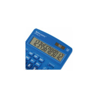 Настольный калькулятор BRAUBERG EXTRA-12-BU 206x155 мм, 12 разрядов, двойное питание, синий 250482