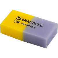Набор ластиков 24 шт в упаковке BRAUBERG "Pastel Mix" 6 шт. цвета ассорти 44*21*10мм экологичный ПВХ  229597