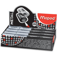 Точилка 32 шт в упаковке Maped Франция "Satellite Metal" без контейнера металлическая ассорти дисплей  223172