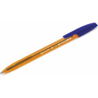 Ручка 50 шт в упаковке BRAUBERG шариковая X-333 AMBER СИНЯЯ корпус тониров. оранжевый 07мм линия 035мм  142832