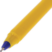 Ручка BRAUBERG шариковая масляная Extra Glide Orange СИНЯЯ трехгранная 0,7 мм, линия 0,35 мм 12 шт 142925