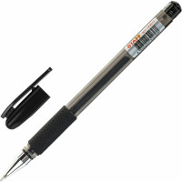 Гелевая ручка Basic Gp-677 с грипом Staff, черная, корпус тонированный, узел 0.5 мм, линия письма 0.35 мм 12 шт 143677