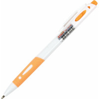 Автоматическая шариковая ручка с грипом Bp-16 White Staff, cиняя, ассорти, линия письма 0.35 мм 24 шт 143749