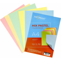 Бумага INFORMAT MIX 5 цветов,100 л, 80 г/м2, А4, пастель CP4080C-100