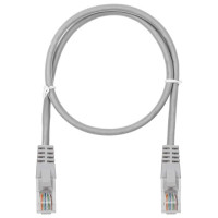 Патч-корд компьютерный UTP SUPRLAN 6 4x2 24AWG (7x0.2mm) Cu LSZH серый 0,5м 10-0166