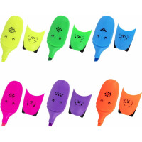 Набор текстовыделителей BRAUBERG Kids Cute Cats Neon мини 6 цветов, линия 1-5 мм 152435