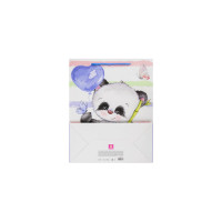 Подарочный пакет ЗОЛОТАЯ СКАЗКА Lovely Panda 265x127x330 мм, глиттер, белый с голубым 608241