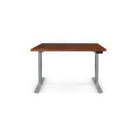 Стол с электрической регулировкой высоты StolStoya BAZALT рама серая, столешница мдф американский орех (шпон), 140x70 SE222S140AO