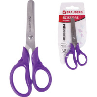 Ножницы BRAUBERG Fruity 130 мм, ассорти, эргономичные ручки, закругленные лезвия 236980