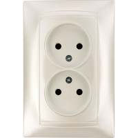Двойная розетка TDM ELECTRIC 2П 10А 250В  перламутр "Лама" SQ1815-0824