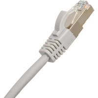 Патч-корд компьютерный экранированный FTP SUPRLAN 5e 4x2 26AWG (7x0.16mm) Cu LSZH серый 0,15м 10-0713