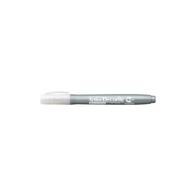 Artline Маркер-кисть с пигментными чернилами Decorite Metallic Brush, серебрянный EDFMF-866