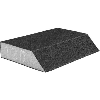 GRAPHITE Губка наждачная косой 125 x 25 x 90 мм K120 55H923