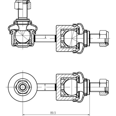 Левая стойка заднего стабилизатора для Kia Ceed (12-)/Optima (10-)/Sportage (10-) 2 WD TRIALLI SP 0829