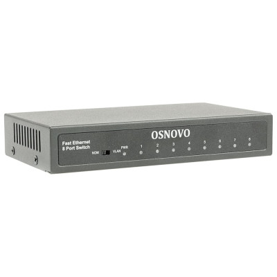 OSNOVO SW-10800 Коммутатор Fast Ethernet на 8 RJ45 портов. Порты: 8 x FE (10/100Base-TX). sct1498