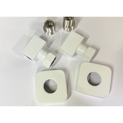 Комплект Двин К3 (квадратн.) Уголок для п/с 3/4x1/2 г/ш с эксцентриком, отражателем, белый 4657763846985