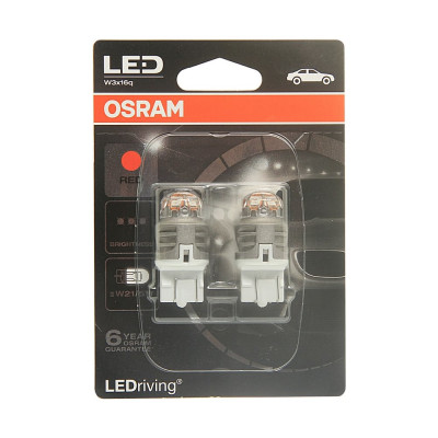OSRAM Автолампа W21,5W W3 16q LED RED , 2шт 12V ,10,50 7915R-02B