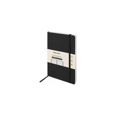 BRAUBERG Блокнот А5 130x210мм,ULTRA, под кожу, 80г/м2, 96л, клетка, черный, 113004