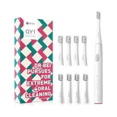 DR.BEI Звуковая электрическая зубная щетка Sonic Electric Toothbrush GY1 белая 8 YMYM GY1 WHITE 8