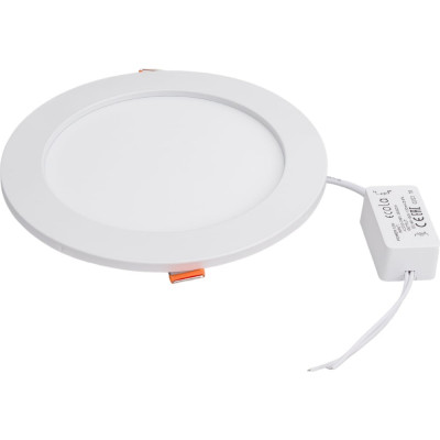 Ecola LED downlight встраив. Круглый даунлайт с драйвером 12W 220V 6500K 170x20 DRRD12ELC