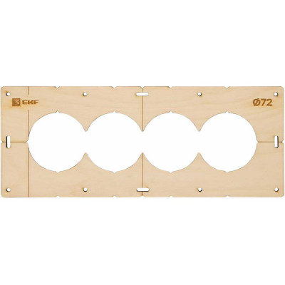 EKF Шаблон для подрозетников c 4 отв. диам. 72 мм Expert sh-d72-4