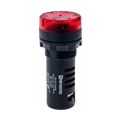 MEYERTEC Звонок с подсветкой, 80дБ, красный 220V AC MT22-SM220 арт. 00000079281