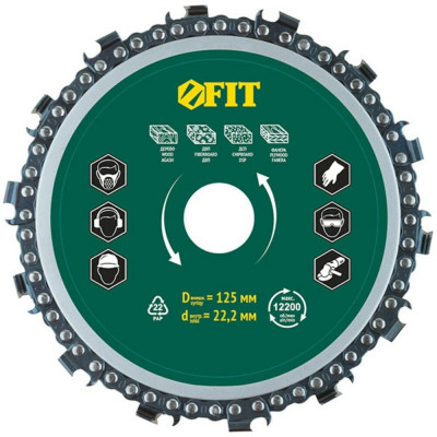 Отрезной цепной диск по дереву FIT 37649