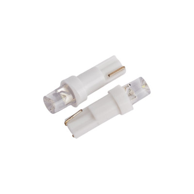 Nord-Yada Светодиод 12V T5-01 (1LED) W1,2W Base:W2,0 х4,6d 0.18W 4lm конус белый 2 шт 900277