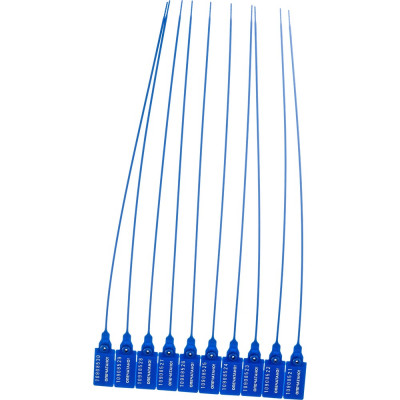 ООО Пломба.Ру Пломба пластиковая номерная, D 2,3 мм., L 350 мм., Цвет синий 50 шт. КПП-3-1603 ст 639317