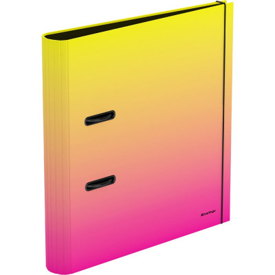 Папка-регистратор BERLINGO Radiance 50 мм, ламинированная, желтый/розовый градиент AMl50403