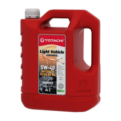 Totachi Масло моторное NIRO LV Synthetic API SP, SN PLUS, SN/CF, ACEA A3/B4 5W-40 4л 19804