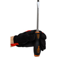 Шлицевая ударная отвертка NEO Tools 8.0x150 мм CrMo 04-020