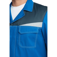 Халат ГК Спецобъединение КМ-10 ЛЮКС василёк/темно-синий р. 112-116, рост 182-188 Хал 542/112/182