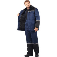 Костюм зимний ГК Спецобъединение темно-синий/чёрный, р. 120-124, рост 182-188 Кос 300/120/182