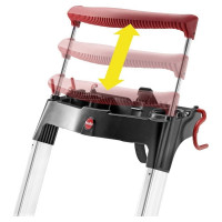 Алюминиевая стремянка с лотком и выдвигающейся ручкой Hailo L100 TopLine 5 ступеней 8050-507