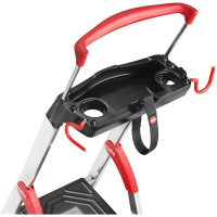 Алюминиевая стремянка с лотком и выдвигающейся ручкой Hailo L100 TopLine 5 ступеней 8050-507