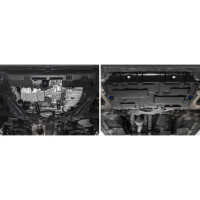 Защита картера и КПП Rival для Haval F7 2019-н.в./F7x 2019-н.в., сталь 1.8 мм, с крепежом, 111.9417.1