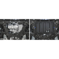 Защита картера и КПП Rival для Haval F7 2019-н.в./F7x 2019-н.в., сталь 1.8 мм, с крепежом, 111.9417.1