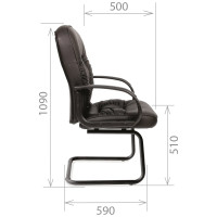 Конференц-кресло CHAIRMAN 416V ЭКО черный глянец 00-06006817