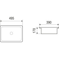 Врезная раковина WeltWasser WW DEILBACH 6068 495х390х170 10000004600
