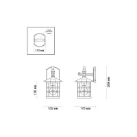 Уличный настенный светильник ODEON LIGHT, металл стекло E27 60W HOUSE 4042/1W