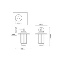 Уличный настенный светильник ODEON LIGHT, пластик PC E27 18W MITO 4047/1W