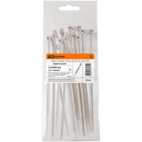 Хомут TDM ELECTRIC 2,5х200 мм, нейлон, белый, 25 штук SQ0515-0307