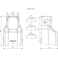Педаль Emas с защитной крышкой, 2 скорости 2x1НО+1НЗ+1НО+1НЗ PDKS11VX20