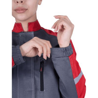 Летний женский костюм ГК Спецобъединение РОУД серый/красный Кос 790/80/158