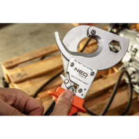 Кабелерез для медных алюминиевых кабелей NEO Tools 250 мм с трещоткой 01-401