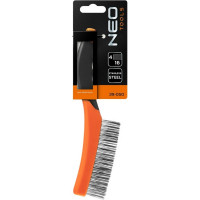 Проволочная щетка NEO Tools нержавеющая проволока, 4х16 рядов 39-050