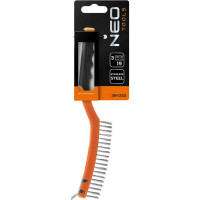Проволочная щетка NEO Tools нержавеющая проволока, 3х19 рядов со скребком 39-052