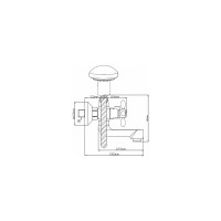 Смеситель для ванны BOOU латунь BA5318-2-B702